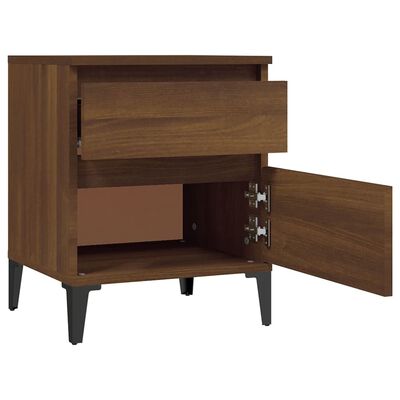 vidaXL Tables de chevet 2 pcs Chêne marron 40x35x50 cm