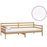 vidaXL Lit de repos et matelas 90x200cm Marron miel Bois de pin massif