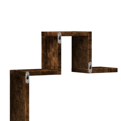 vidaXL Étagère murale chêne fumé 104,5x10x43 cm bois d'ingénierie