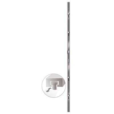 vidaXL Porte d'entrée Blanc 98x208 cm PVC