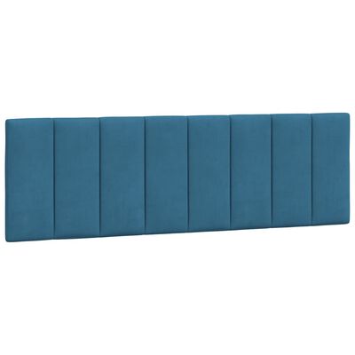 vidaXL Lit avec matelas bleu 160x200 cm velours