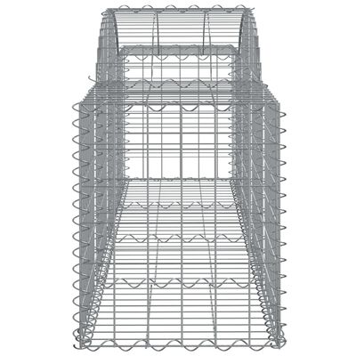 vidaXL Paniers à gabions arqués 20 pcs 200x50x60/80 cm fer galvanisé