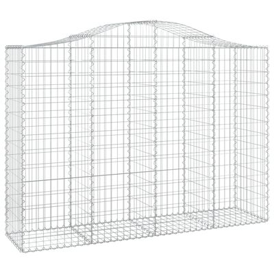 vidaXL Paniers à gabions arqués 6 pcs 200x50x140/160 cm Fer galvanisé