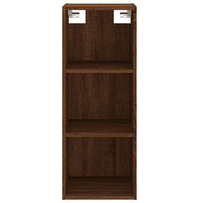 vidaXL Buffet haut Chêne marron 34,5x34x180 cm Bois d'ingénierie