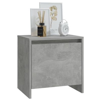 vidaXL Table de chevet gris béton 45x34x44,5 cm bois d'ingénierie