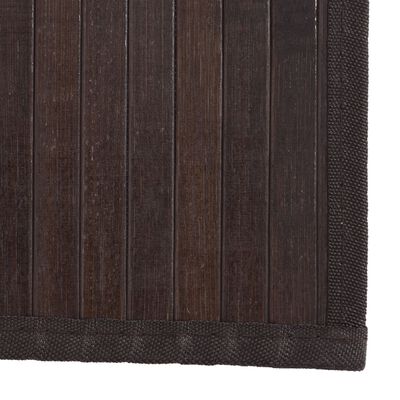 vidaXL Tapis rectangulaire marron foncé 80x300 cm bambou