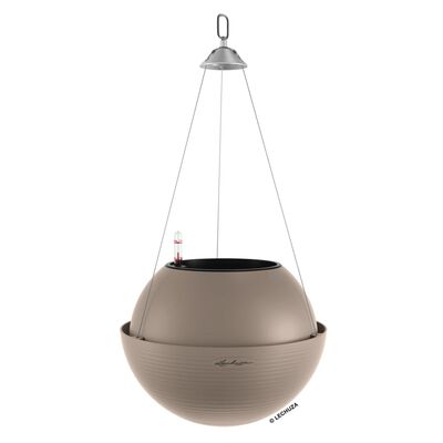 LECHUZA Jardinière suspendue BOLA Color 32 ALL-IN-ONE Marron sable