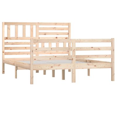 vidaXL Cadre de lit sans matelas 150x200 cm bois massif