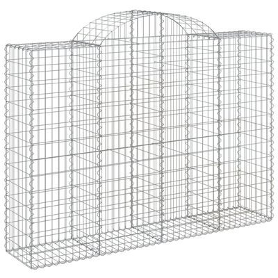 vidaXL Paniers à gabions arqués 25 pcs 200x50x140/160 cm Fer galvanisé