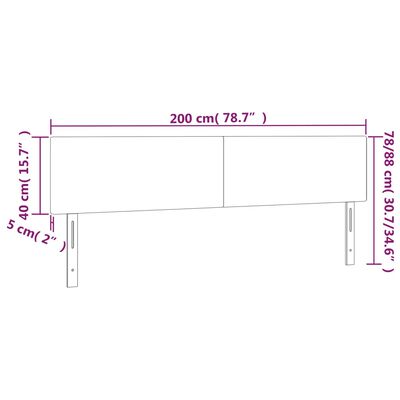 vidaXL Têtes de lit 2 pcs Taupe 100x5x78/88 cm Tissu