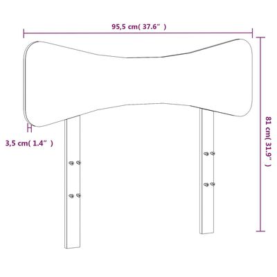 vidaXL Tête de lit blanc 90 cm bois massif de pin