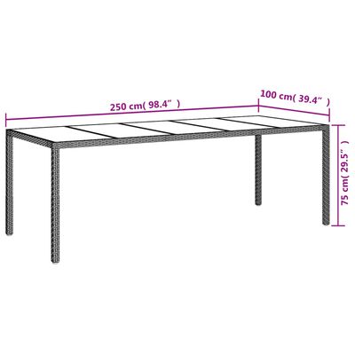 vidaXL Ensemble à manger de jardin et coussins 9 pcs marron poly rotin