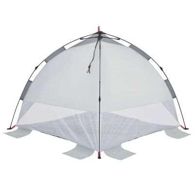 vidaXL Tente de plage gris libération rapide imperméable