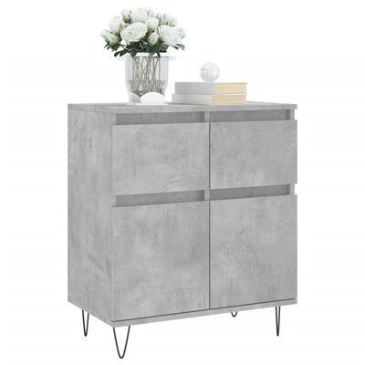 vidaXL Buffet Gris béton 60x35x70 cm Bois d'ingénierie