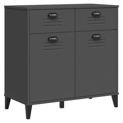 vidaXL Buffet VIKEN gris anthracite 80x40x190 cm bois massif de pin