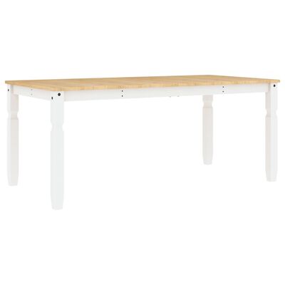 vidaXL Table à manger Corona blanc 180x90x75 cm bois massif de pin