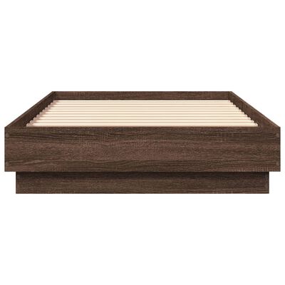 vidaXL Cadre de lit sans matelas chêne marron 75x190cm bois ingénierie