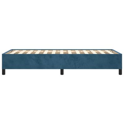 vidaXL Cadre de lit sans matelas bleu foncé 100x200 cm velours