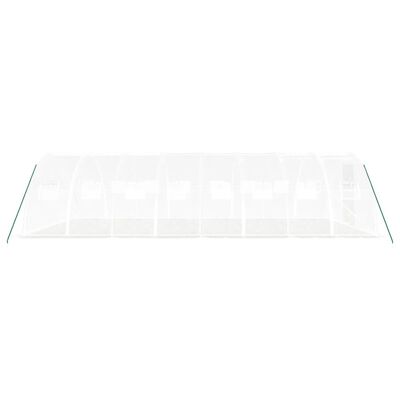 vidaXL Serre avec cadre en acier blanc 32 m² 8x4x2 m