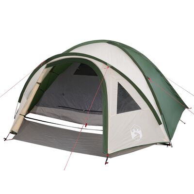 vidaXL Tente de camping à dôme 4 personnes vert imperméable