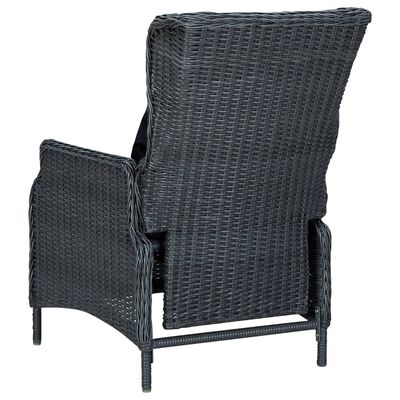 vidaXL Ensemble de salle à manger de jardin 5 pcs Gris foncé