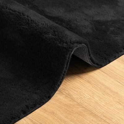 vidaXL Tapis HUARTE à poils courts doux et lavable noir 200x280 cm