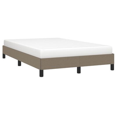 vidaXL Cadre de lit sans matelas taupe 120x190 cm tissu