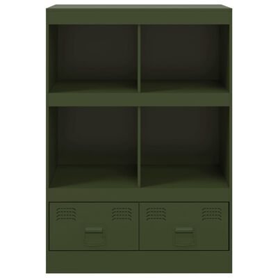 vidaXL Buffet vert olive 67x39x95 cm acier