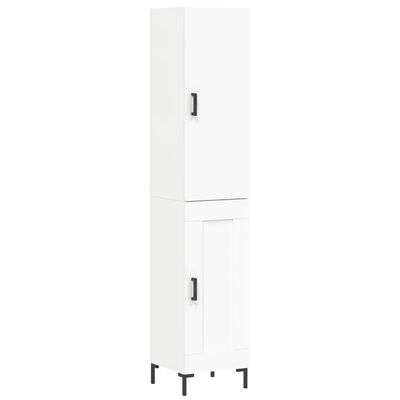 vidaXL Buffet haut Blanc 34,5x34x180 cm Bois d'ingénierie