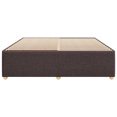 vidaXL Cadre de lit sans matelas marron foncé 180x200 cm tissu