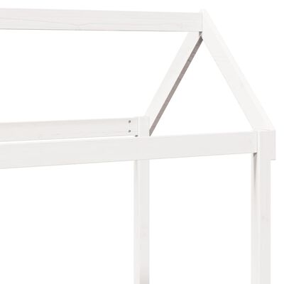 vidaXL Lit de jour avec toit sans matelas blanc 90x200 cm bois massif