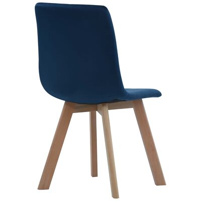 vidaXL Chaises à manger lot de 2 bleu velours