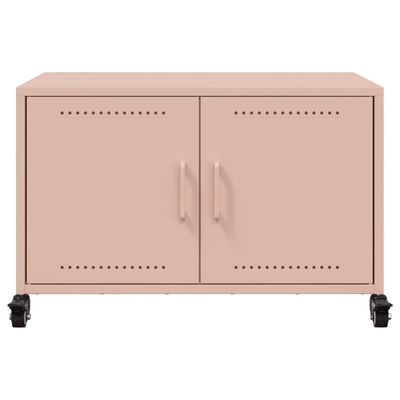 vidaXL Meuble TV rose 68x39x43,5 cm acier