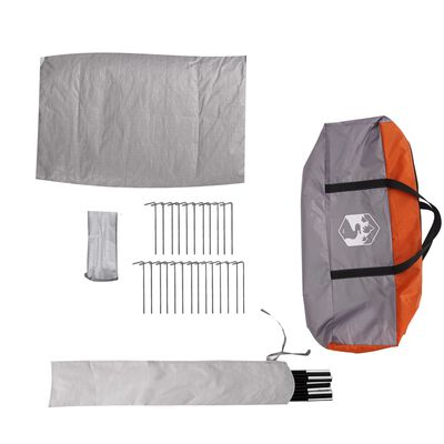 vidaXL Tente de cabine familiale 6 personnes gris orange imperméable