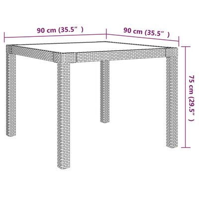 vidaXL Ensemble à manger d'extérieur 3pcs coussins Résine tressée Noir