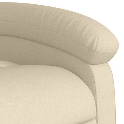 vidaXL Fauteuil inclinable Crème Tissu