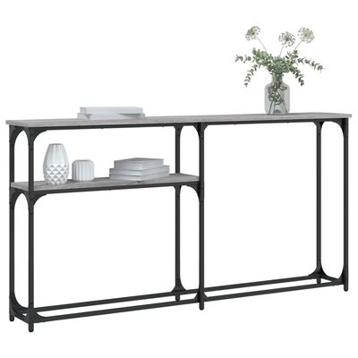 vidaXL Table console sonoma gris 145x22,5x75 cm bois d'ingénierie