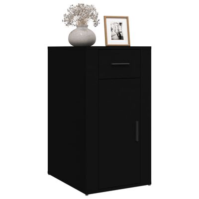 vidaXL Armoire de bureau Noir 40x49x75 cm Bois d'ingénierie