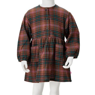 Robe pour enfants à manches longues cognac 128