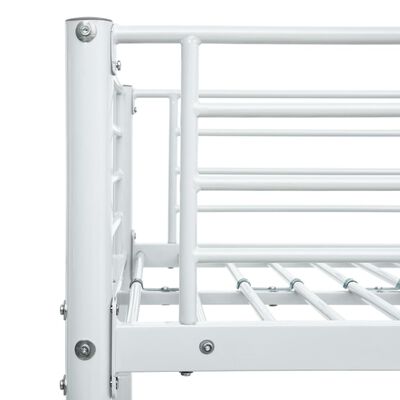 vidaXL Lit superposé sans matelas blanc métal 90x200 cm