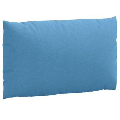 vidaXL Coussins de palette lot de 3 bleu mélangé tissu