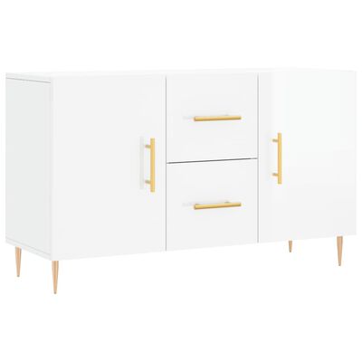 vidaXL Buffet blanc brillant 100x36x60 cm bois d'ingénierie