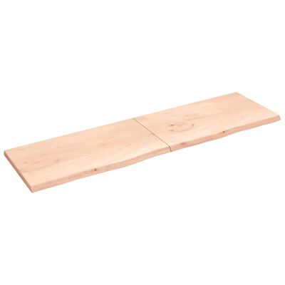 vidaXL Dessus de table 220x60x(2-4) cm bois de chêne massif non traité