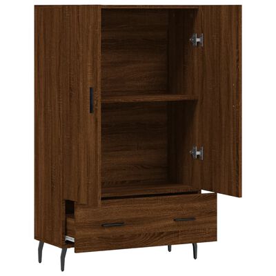 vidaXL Buffet haut chêne marron 69,5x31x115 cm bois d'ingénierie