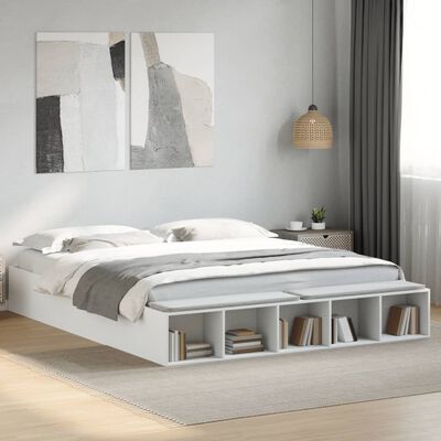 vidaXL Cadre de lit sans matelas blanc 200x200 cm