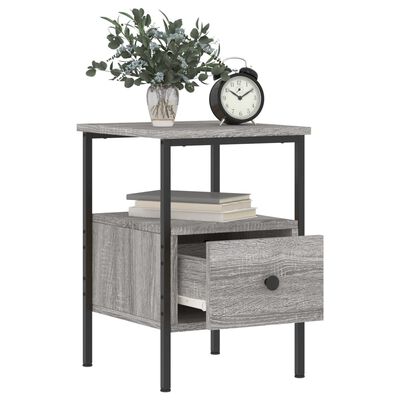 vidaXL Tables de chevet 2 pcs sonoma gris 34x36x50cm bois d'ingénierie