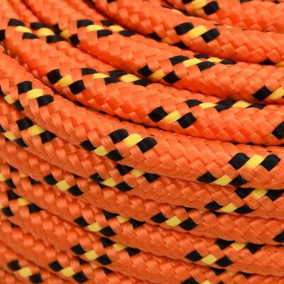 vidaXL Corde de bateau Orange 10 mm 100 m Polypropylène