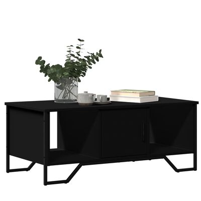 vidaXL Table basse noir 100x51x40 cm bois d'ingénierie