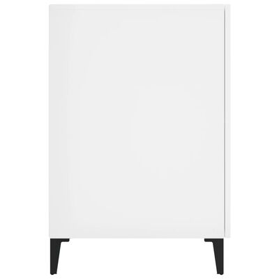 vidaXL Bureau Blanc brillant 140x50x75 cm Bois d'ingénierie