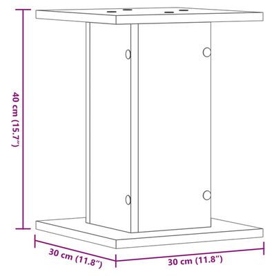 vidaXL Supports pour plantes 2 pcs blanc 30x30x40 cm bois d'ingénierie